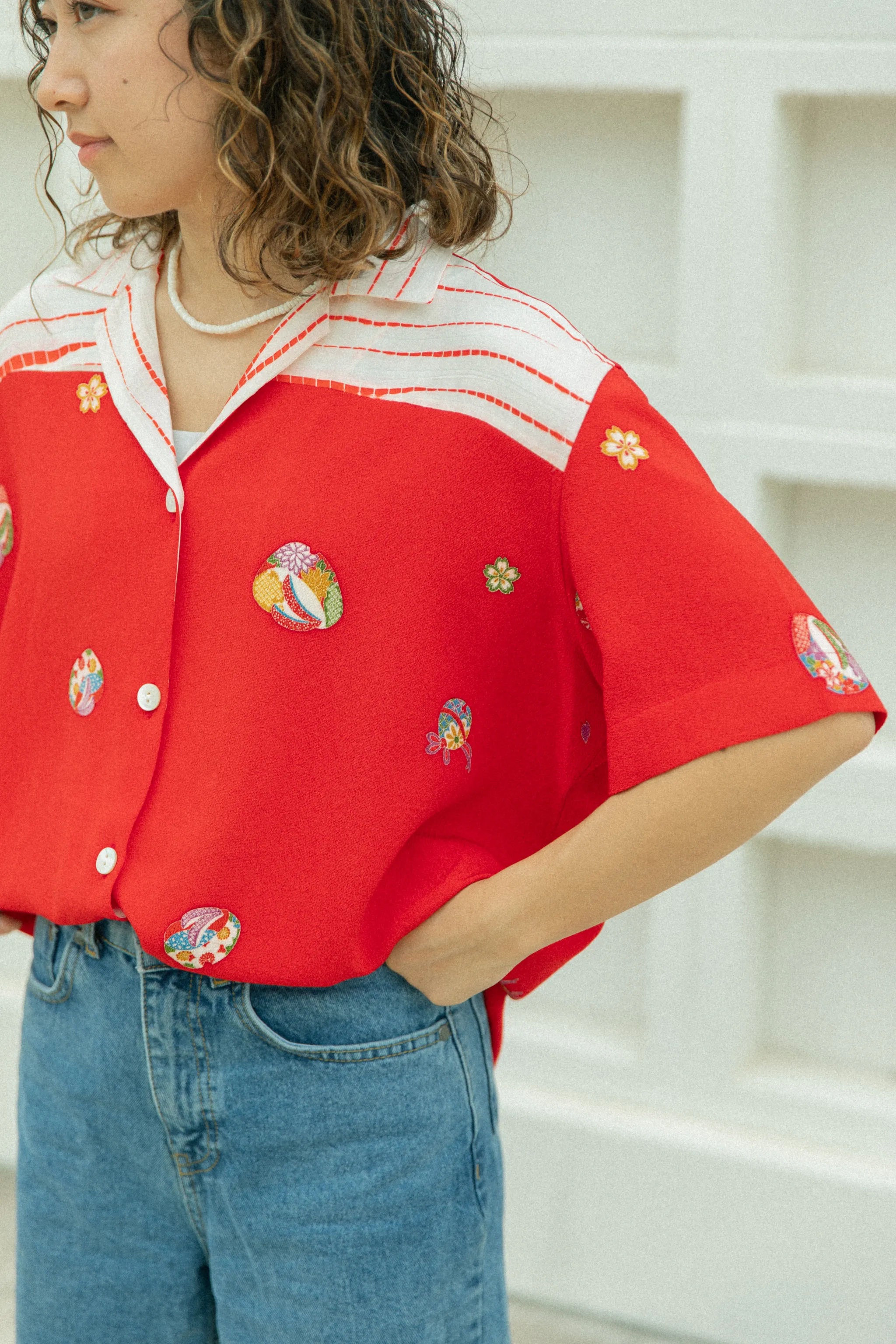 Women's Red Kimono Shirts