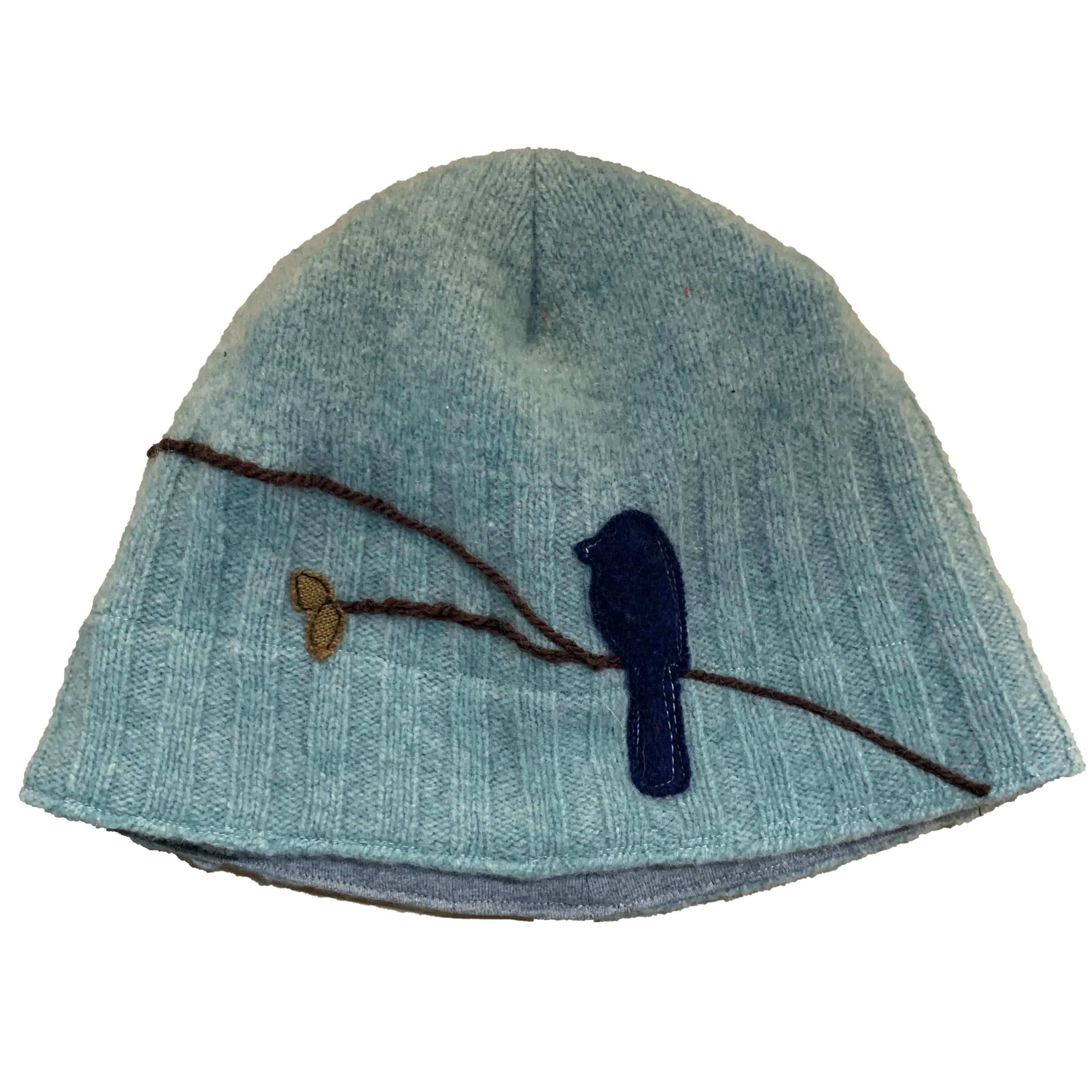 Wool Hat-Bird on Branch