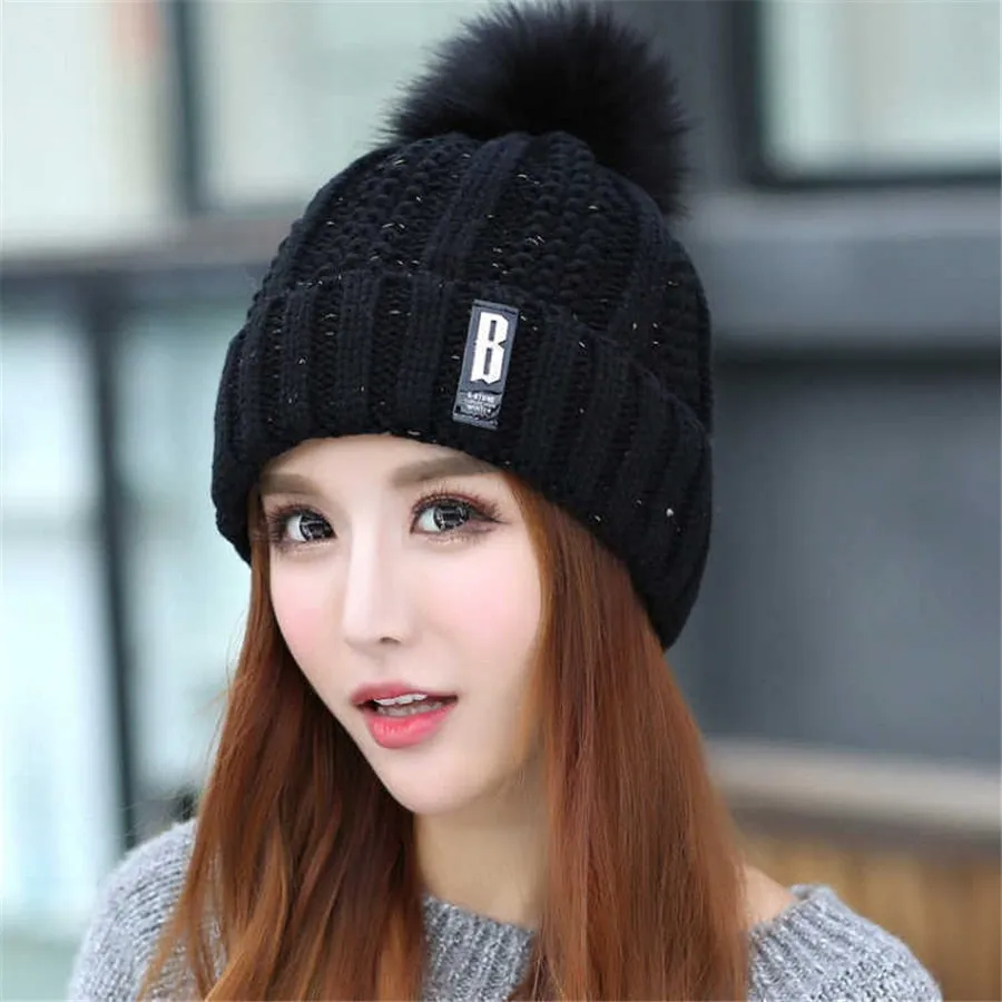 Wool Knitted Hats Women INS Hot Sale Beanie Caps