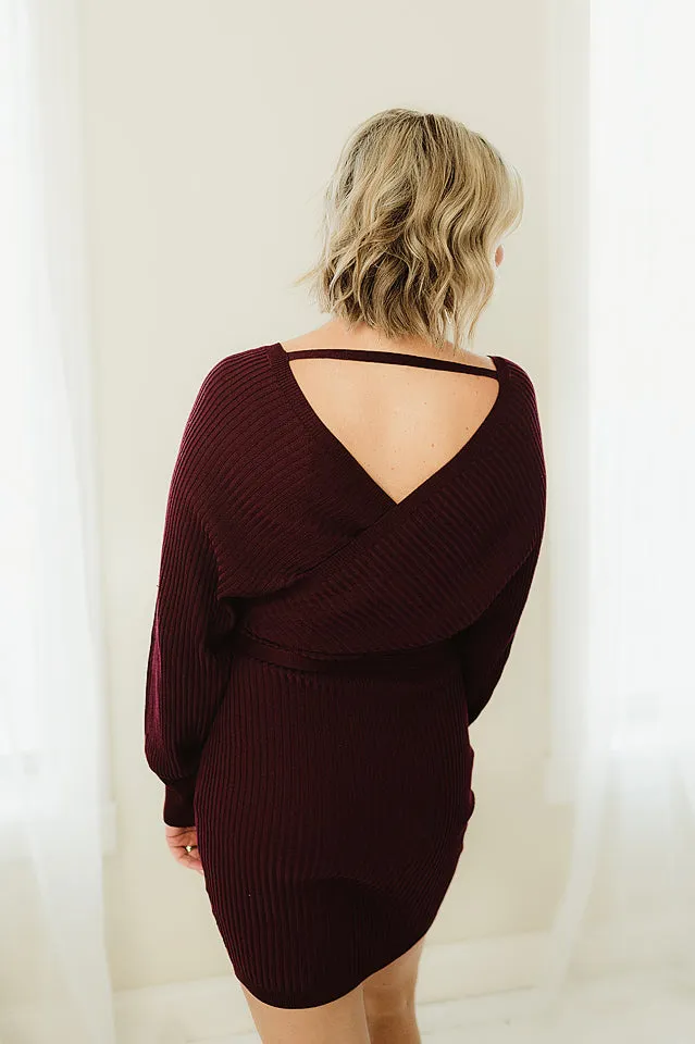 Wrap Ribbed Dress