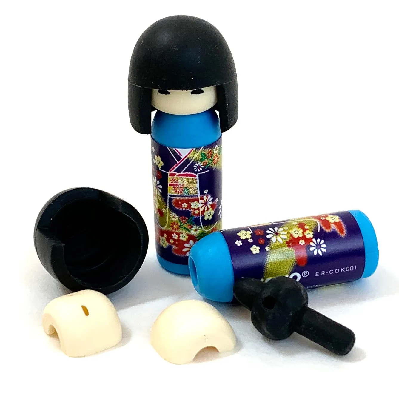 X 38003 Iwako Kokeshi Japanese Doll Eraser-DISCONTINUED