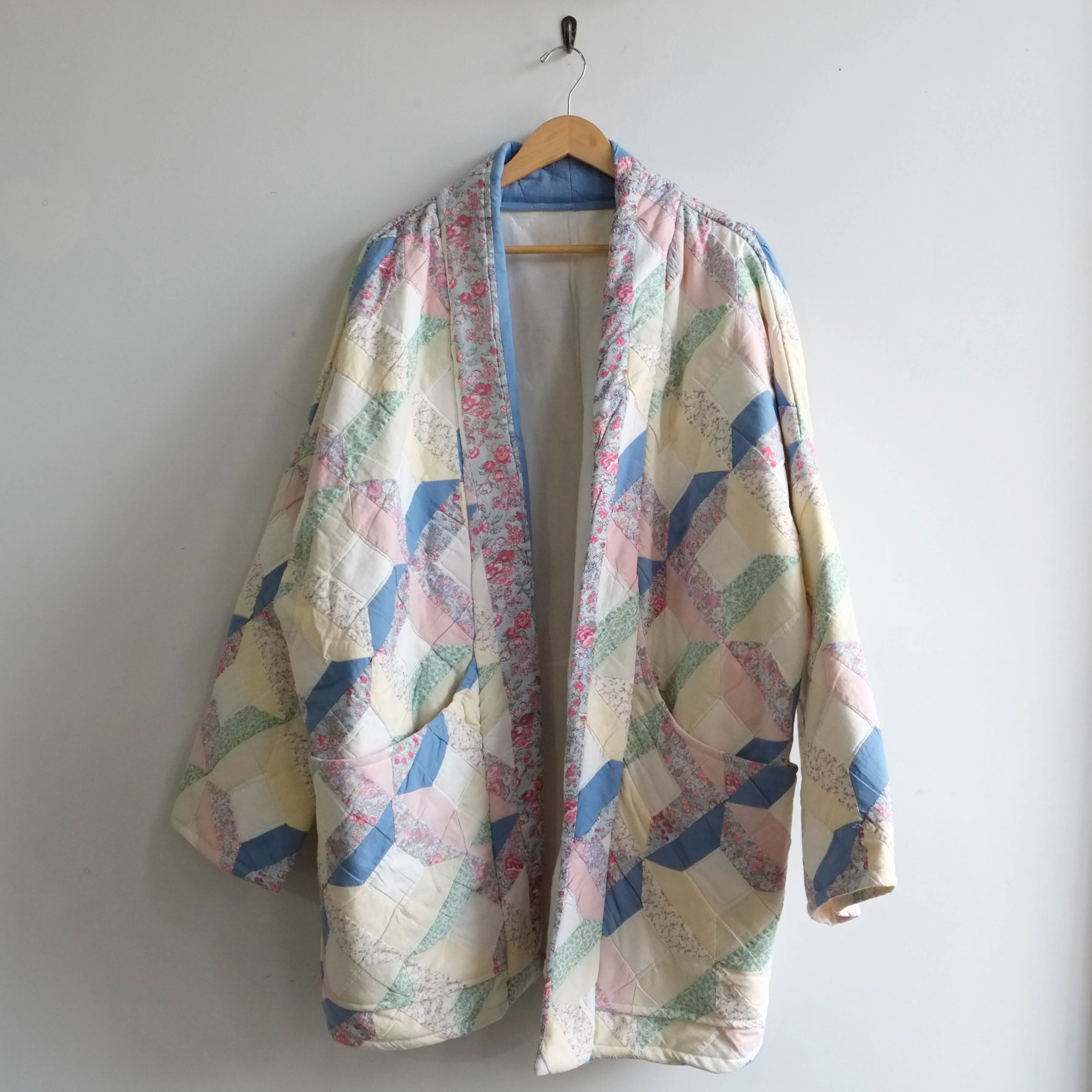 XXL Pastel Floral Square Blocks Faith Jacket LL002