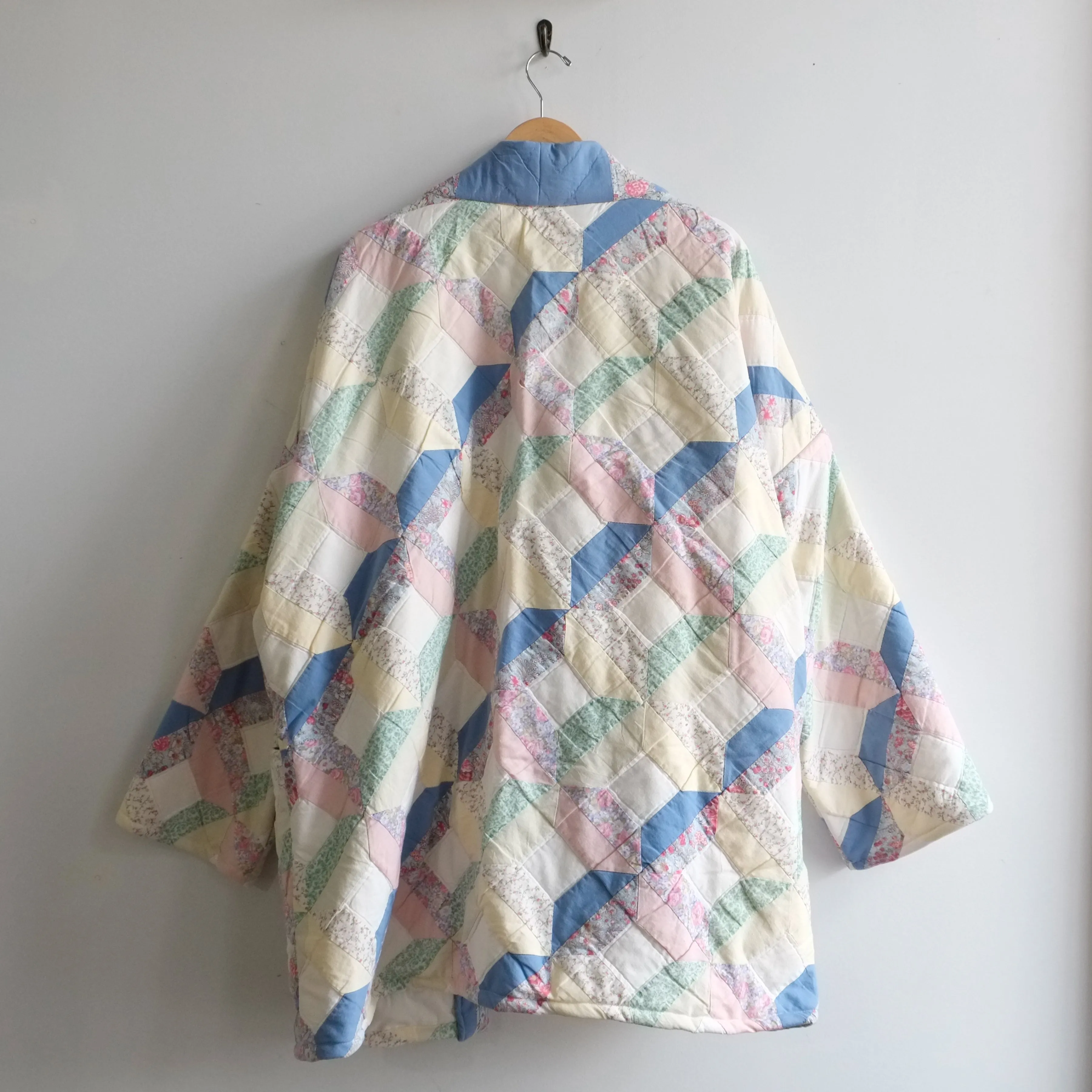 XXL Pastel Floral Square Blocks Faith Jacket LL002