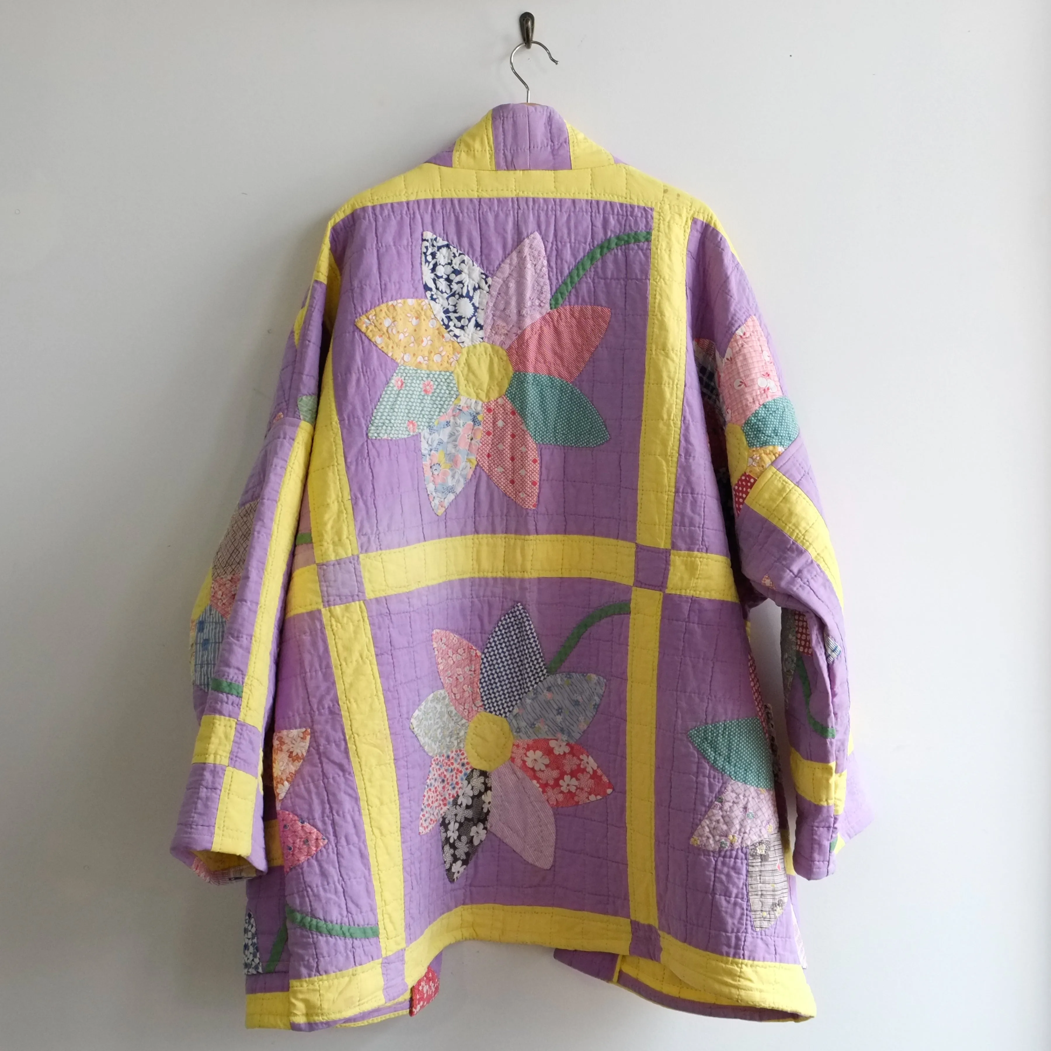 XXL Purple and Yellow with Large Flowers Faith Jacket LL003