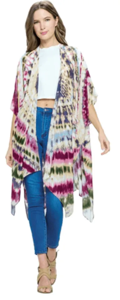 Yak Yeti Kimono Tye Dye Multicolor 23311-FCH