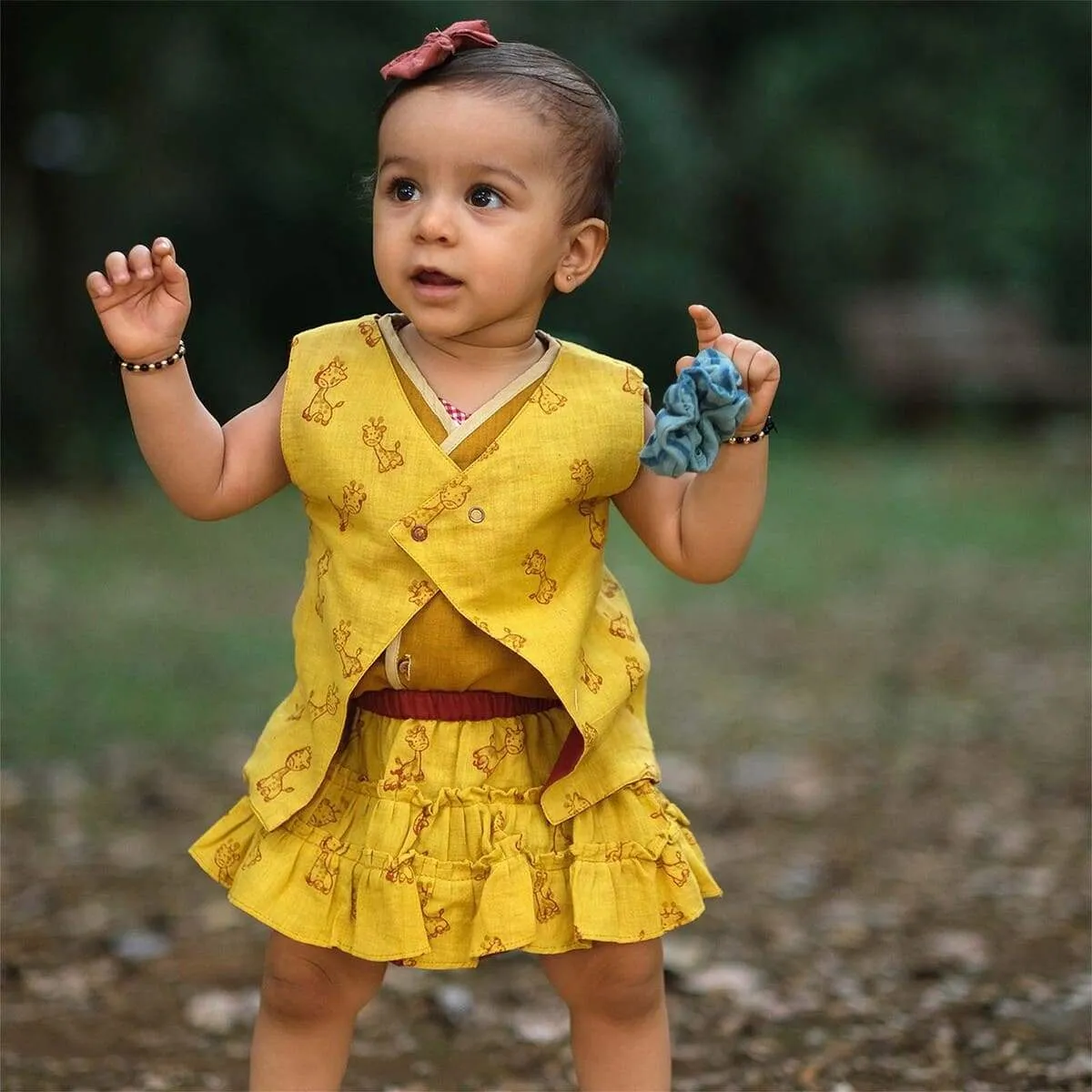 Yami Reversible Jhabla Set For Girls