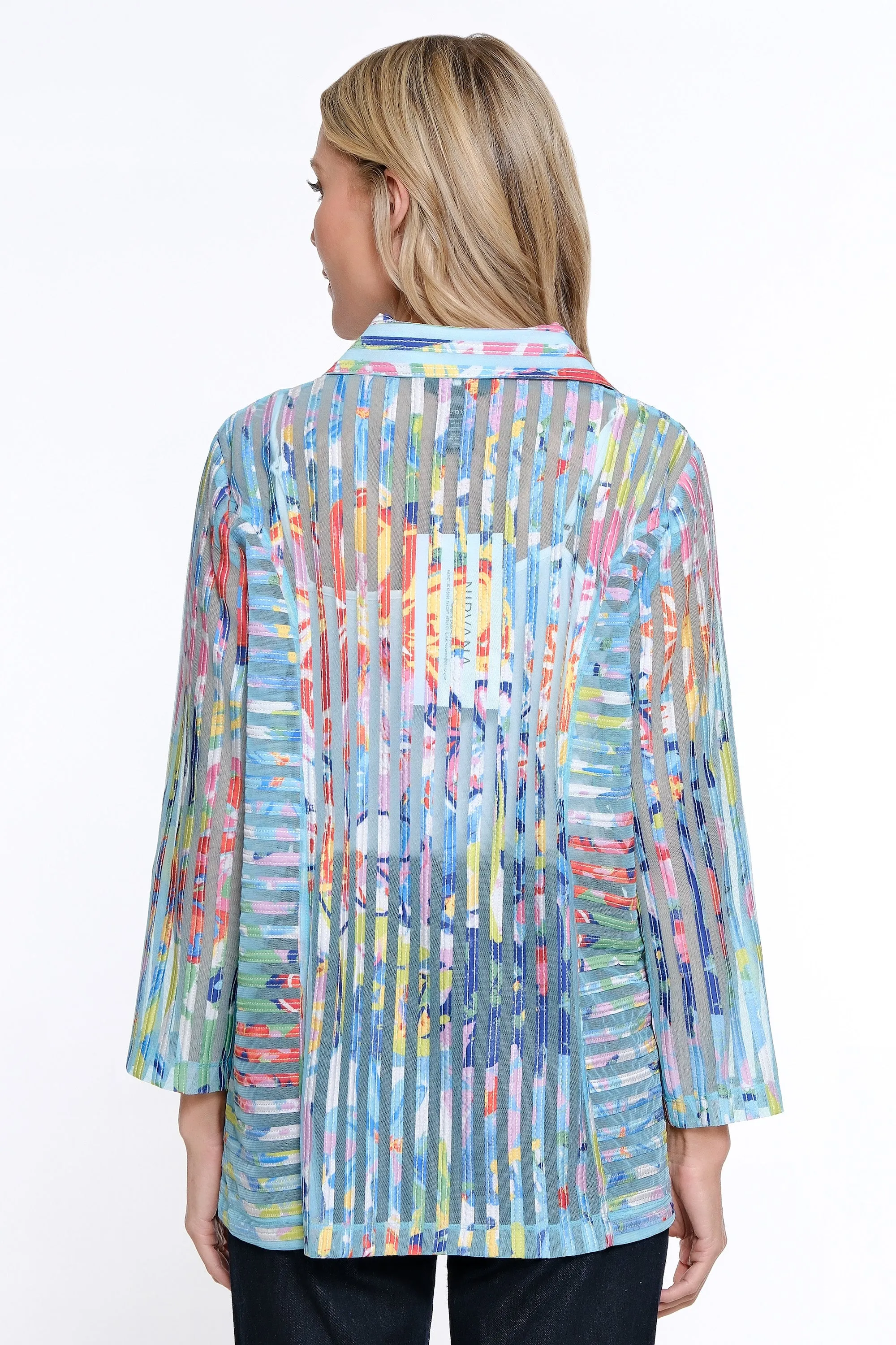 Zip Front Jacket - Petite - Abstract Multi