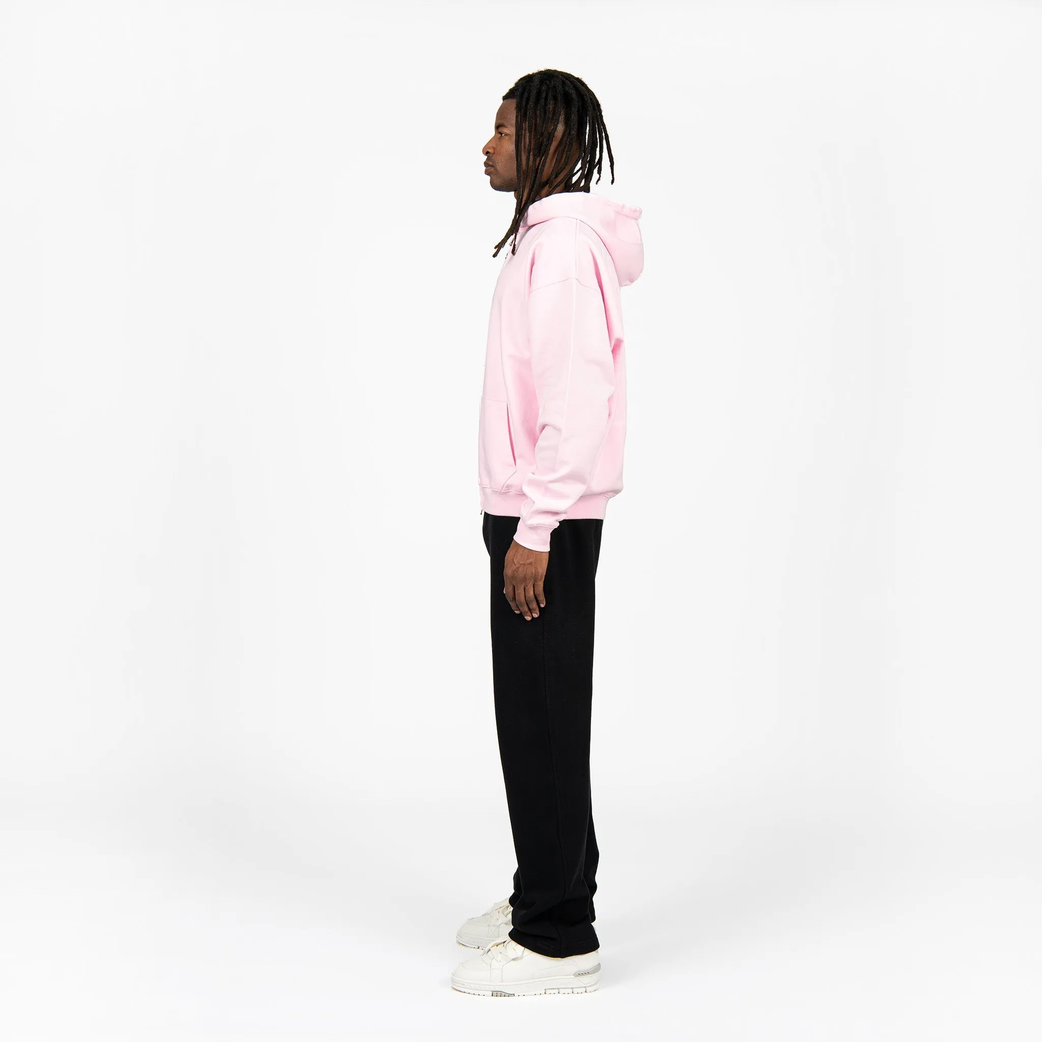 Zip Hoodie - Light Pink