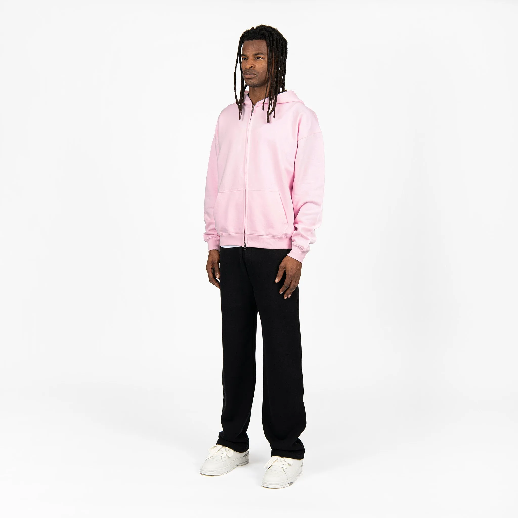 Zip Hoodie - Light Pink